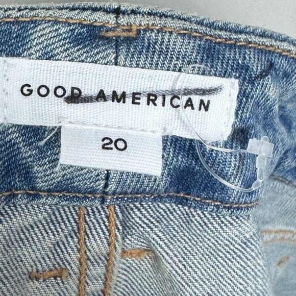 NWT Good American Good Classic Jeans Indigo Blue Size 20 High Rise Distressed - Picture 9 of 15